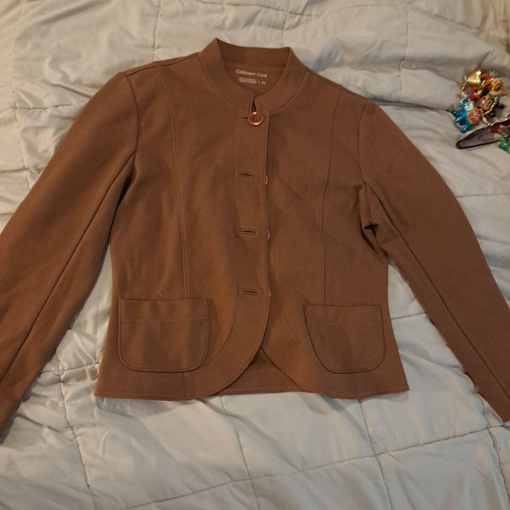 Brown button down Coldwater creek blazer